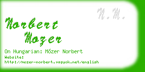 norbert mozer business card